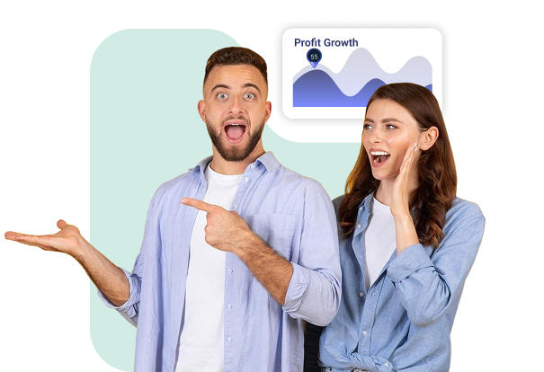 Two people presenting audit offers